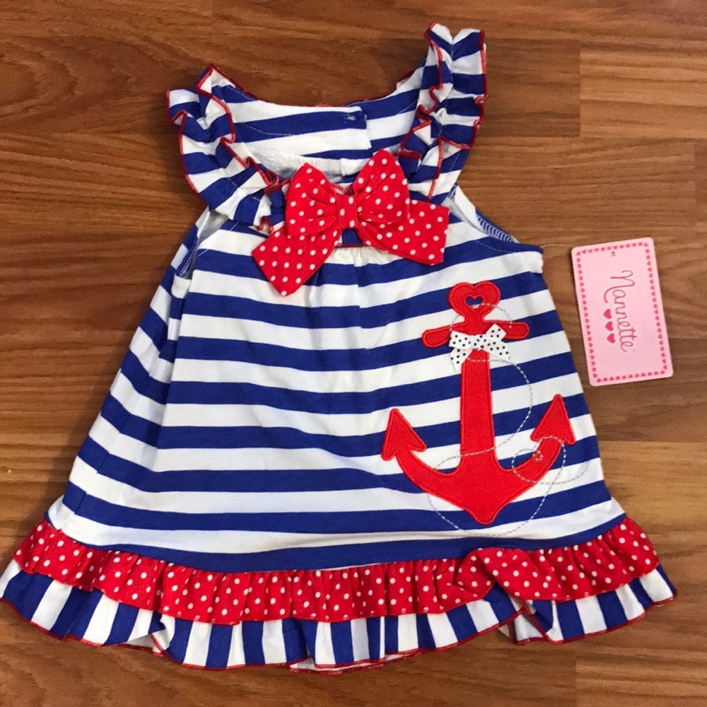 Baby girl nautical dress and pants